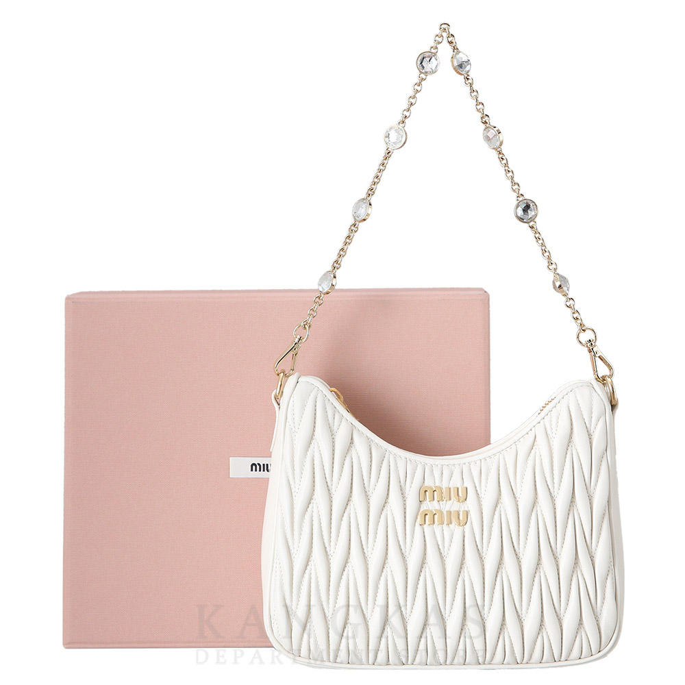 MIU MIU(USED)미우미우 5BH211 마틀라세 펄 숄더백